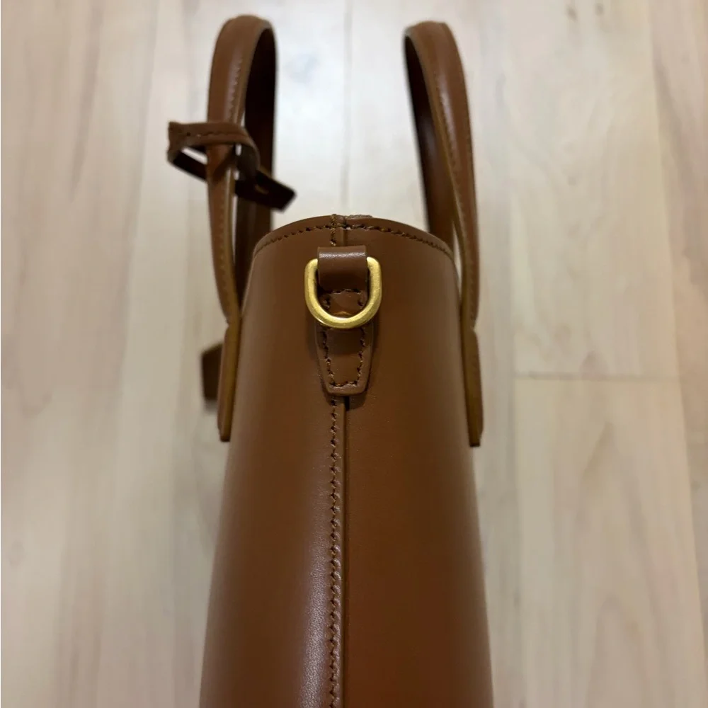 MINI TOY SHOPPING SAINT LAURENT IN BOX LEATHER (Fox color) - Picture 5 of 10